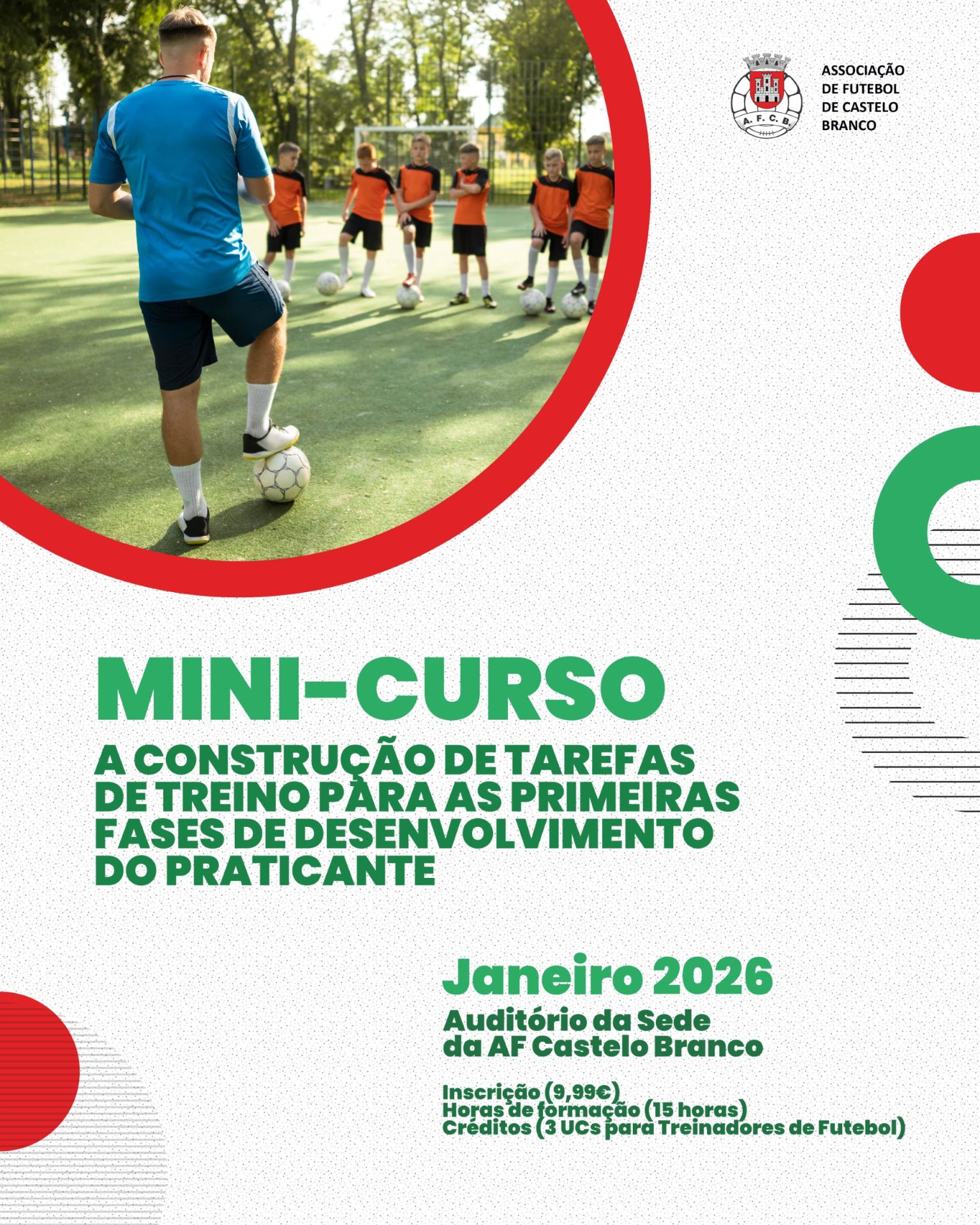 AF Castelo Branco organiza Mini-Curso direcionado para Treinadores de Futebol